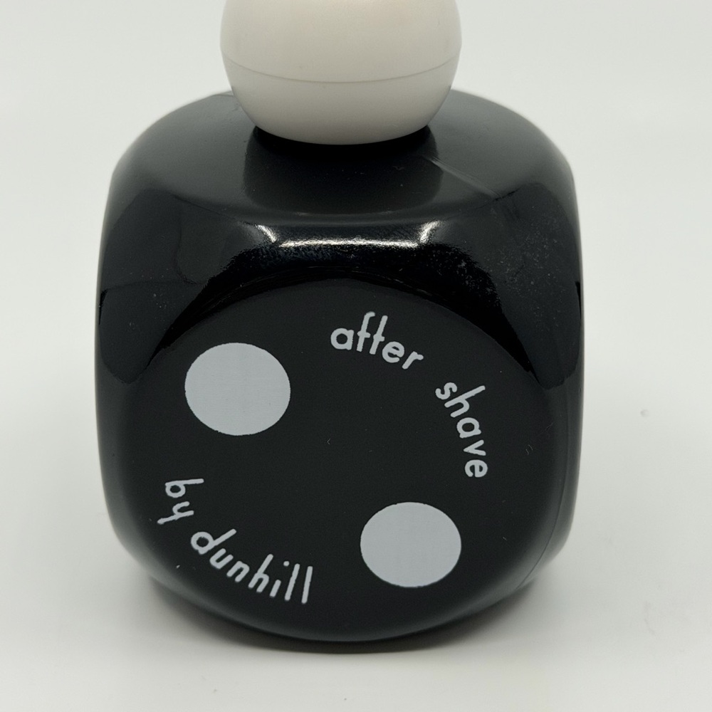 Dunhill Black Bottle with White Cap and Dots